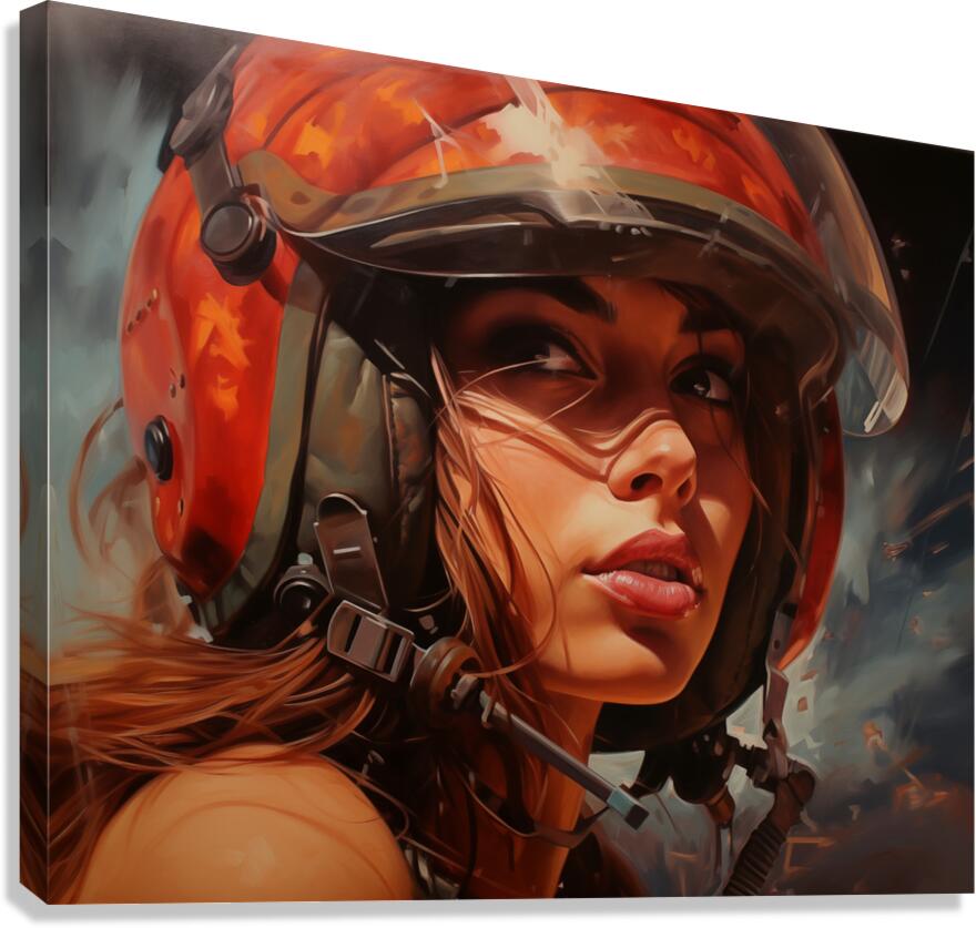 Woman Of War - Urban Warrior Portrait Art Prints Canvas Print
