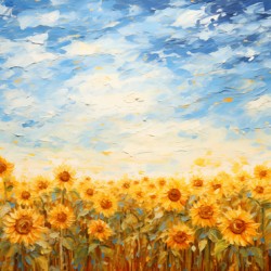 Symphony Of Sunlight - Sunflower Field Art Prints