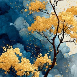 Kin No Ki 金の木 - Tree Of Gold - Japanese Nature Art Prints