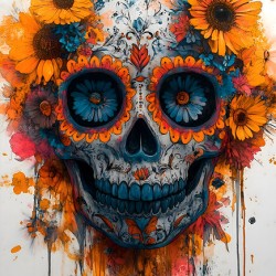 La Sonrisa Eterna – The Eternal Smile Sugar Skull Art Print