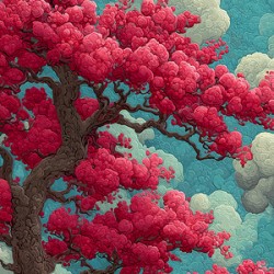Kumo Ni Saku 雲に咲く - Blooming In The Clouds - Japanese Floral Art Prints