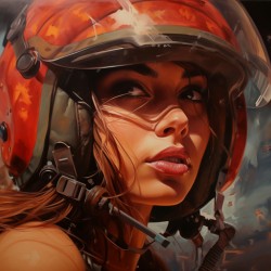 Woman Of War - Urban Warrior Portrait Art Prints