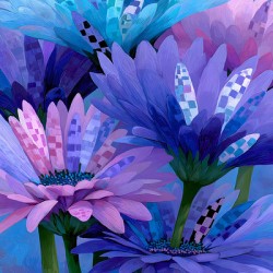 Bleu Botanique - Botanical Blue - Modern Floral Art Prints
