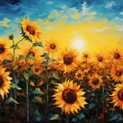 Le Soleil Se Souvient - The Sun Remembers - Warm Floral Art Prints