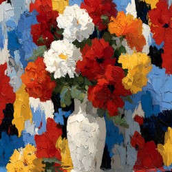 Explosion De Couleurs - Explosion Of Colors - Abstract Floral Art Prints