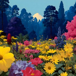 Vibe Bloom – Colorful Floral Art Print