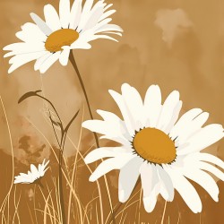 Wild Wild Daisies - Rustic Daisy Floral Art Prints