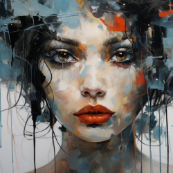 Psychosis – Abstract Expression Portrait Art Print