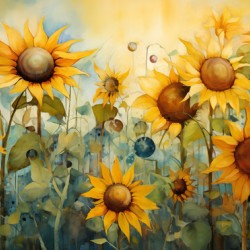 Vitality - Sunflower Meadow Art Prints