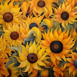Helios - Sunflower Field Art Prints