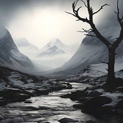 Where Silence Flows - Monochrome Landscape Art Prints