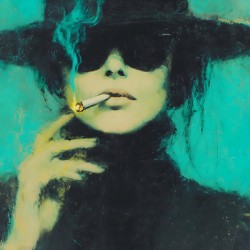 The Hidden Gaze – Vintage Fashion Art Print