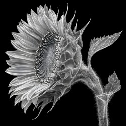 Sunflower Selfie 13 - Sunflower Portrait Art Prints