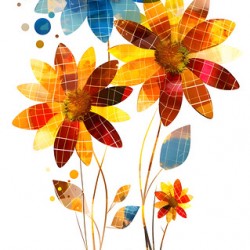 Plaid Botanica 33 - Modern Floral Art Prints