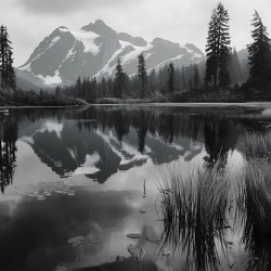 Reflections Of The Wild - Monochrome Landscape Art Prints