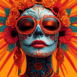 Diosa De Los Muertos - Goddess Of The Dead - Dia de los Muertos Art Prints