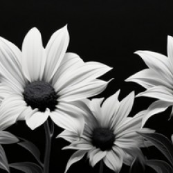 Garden Row – Sunflower Lineup Botanical Art Print