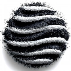 Lunar Strata – Layered Monochrome Sphere Print