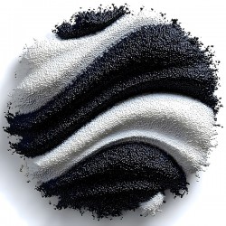 Tideform Sphere – Textured Black & White Print