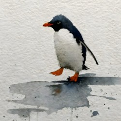 Watercolor Wanderer – Penguin Print