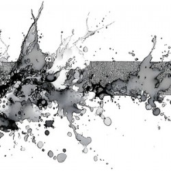 Mono Surge – Minimalist Ink Splash Abstract Print