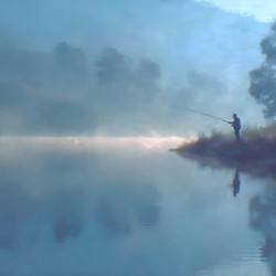 Quiet Cast – Mountain River Fishing Print