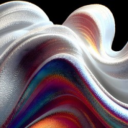 Silver Serpentine – Minimal Monochrome Curve Print