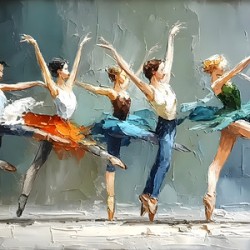 Rhythm in Motion – Ballet Dancers Print