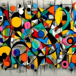 Confetti Logic – Color Grid Abstract Print