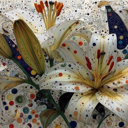 Stargazer Constellation – Lily Pattern Abstract Print