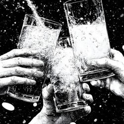 Cheers – Champagne Toast Art Print