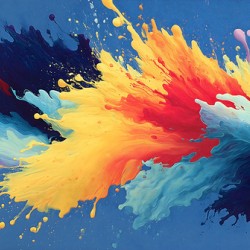 Prismatic Impact – Abstract Collision Art Print