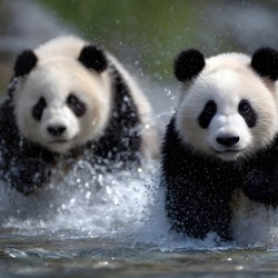 River Charge – Panda Play Print