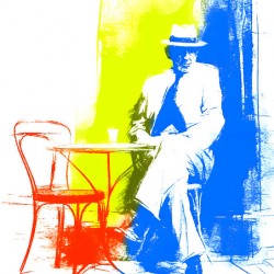 Cafe Chromatique – Modern Abstract Gentleman Print