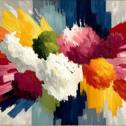 Palette Detonation – Impasto Burst Abstract Print