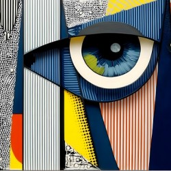 Golden Gaze – Abstract Portrait Eye Print