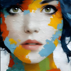 Faces of Panic II – Pop Expressionism Print