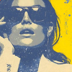 Shades in Primary Hues – Women’s Portrait Art Print