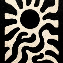 Solar Serpent – Tribal Sun Abstract Print