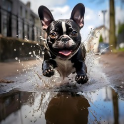 Joy Unleashed - French Bulldog Splash Art Prints