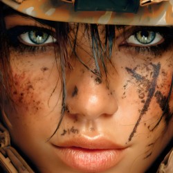 Steel Gaze – Warrior Portrait Art Print