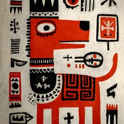 The Red King – Tribal Pop Expressionism Print