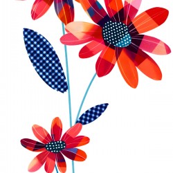 Plaid Botanica 14 - Colorful Floral Art Prints