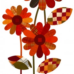 Plaid Botanica 3 - Contemporary Floral Art Prints