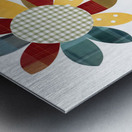 Plaid Botanica 4 - Contemporary Floral Art Prints Metal print