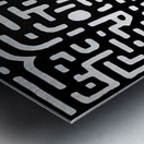 The Maze Within – Abstract Black and White Print Metal print