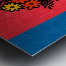 Color Field Blooms – Retro Graphic Vase Print Metal print