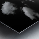 Whispers of the Sky – Monochrome Daisy Field Print Metal print