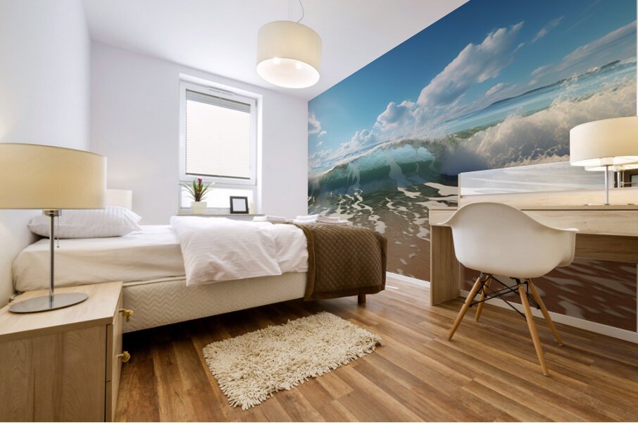 Beach – Modern Seascape Art Print Mural print