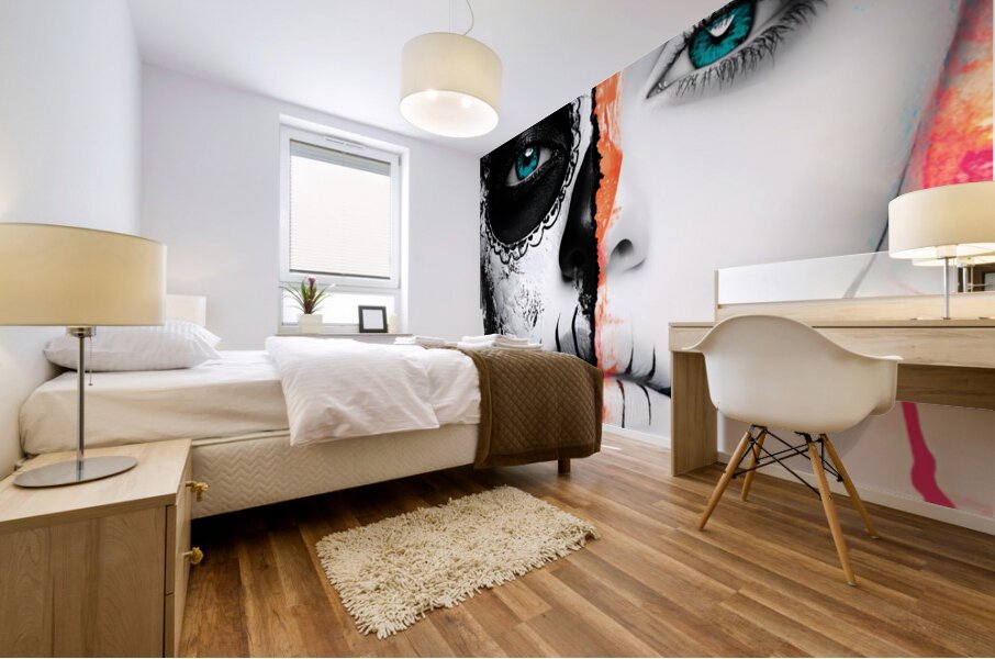 Mitad Del Mas Alla - Half Of The Beyond - Surreal Skull Art Prints Mural print